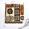 Hawaiian Orange Red Yellow Old Rust Antique Polynesian Tiki Custom Printed Fabric by Spoonflower Various Fabrics by the Yard or Fat Quarter